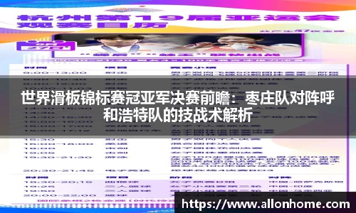 世界滑板锦标赛冠亚军决赛前瞻：枣庄队对阵呼和浩特队的技战术解析